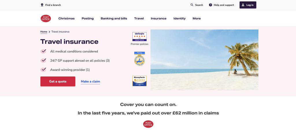 Post Office Travel Insurance